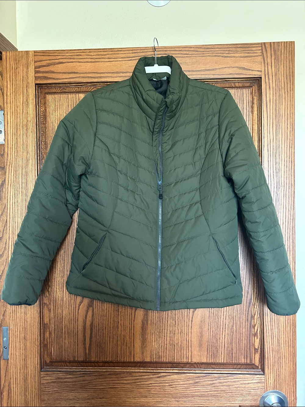 DSG Olive Green Quilted Puffer Jacket